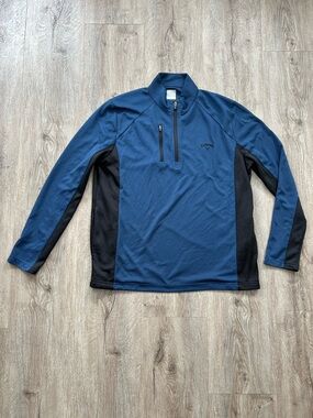 Callaway Blue and Black 1/4-Zip Performance Jacket